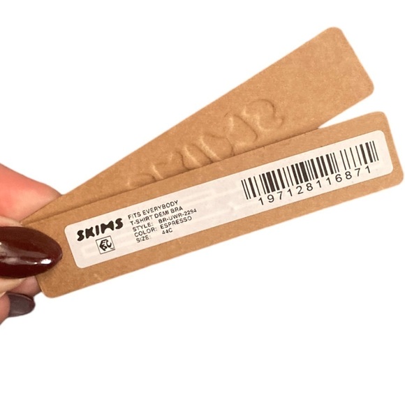 Skims Fits Everybody T Shirt Demi Bra NWT in Espresso Brown 44 C - Picture 8 of 9